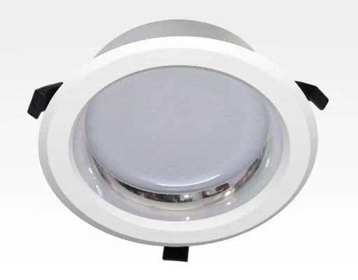 28W LED Einbau Downlight weiß rund Warm Weiß / 2800-3000K 2200lm 230VAC IP44 120Grad