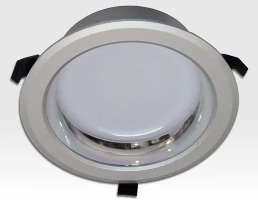 28W LED Einbau Downlight silber rund Warm Weiss / 2800-3000K 2200lm 230VAC IP44 120Grad