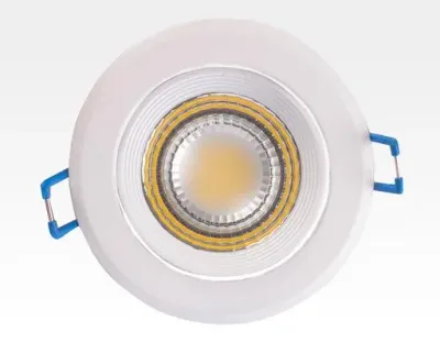 5W LED Einbau Downlight weiß rund Neutral Weiß / 4000-4500K 300lm 230VAC IP44 120Grad -Ausstellungsstück mit kleinen Schönheitsfehler — Bild 2