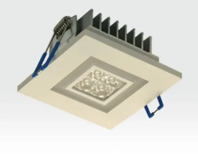 4W plus 2W LED Einbau Downlight weiß quadratisch Warm Weiß / 2700-3200K 260lm 230VAC IP40 120Grad -Ausstellungsstück mit kleinen Schönheitsfehler — Bild 2