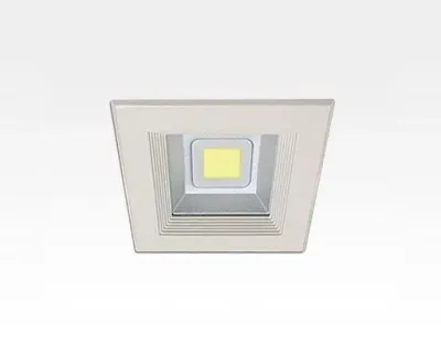 8W LED Einbau Downlight weiß quadratisch Warm Weiß / 2700-3200K 520lm 230VAC IP40 120Grad