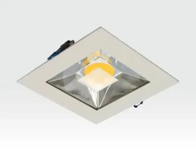 10W LED Einbau Downlight weiß quadratisch Warm Weiß / 2700-3200K 650lm 230VAC IP40 120Grad -Ausstellungsstück mit kleinen Schönheitsfehlern — Bild 2