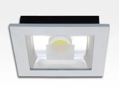 15W LED Einbau Downlight weiß quadratisch Warm Weiß / 2700-3200K 975lm 230VAC IP40 120Grad -Ausstellungsstück mit kleinen Schönheitsfehler