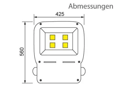 250W LED Strahler Tageslicht Weiß 120Grad / 5000-5500 K IP60 Indoor 230VAC — Bild 6