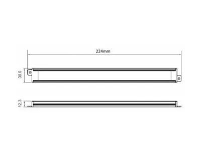 3W LED Lichtleiste 22,4cm 235lm NeutralWeiß / 12VDC IP44 120Grad 4000-4500K — Bild 2
