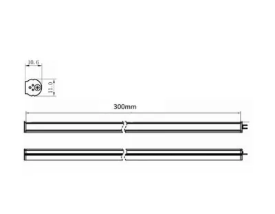 2W LED slim Lichtleiste Doppelpack 30cm 210lm NeutralWeiß / 12VDC 120Grad 4000-4500K — Bild 4
