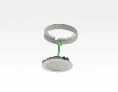 2,5W LED Möbelleuchte weiß 160lm Neutral Weiß 120Grad / 12VDC Aufbau D70 / Einbau LM66 — Bild 3