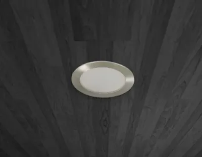 2,5W LED Möbelleuchte silber 140lm Warm Weiß 120Grad / 12VDC Aufbau D70 / Einbau LM66 — Bild 2