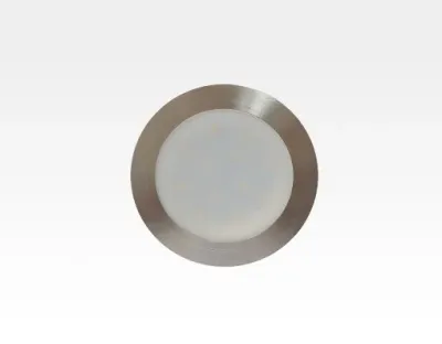 2,5W LED Möbelleuchte silber 140lm Warm Weiß 120Grad / 12VDC Aufbau D70 / Einbau LM66 — Bild 4