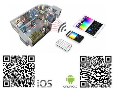 LED RGB Steuermodul WiFi kompatibel Android/iOS 12 Zonen / für 12-24VDC dimmen und RGB Abläufe - LTECH WiFi-104 — Bild 3
