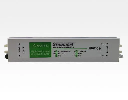 Netzteil IP67 für LTRL 24VDC 50W mit Easy Stecker 1,5m / 230VAC 1,5m 250x30x20mm