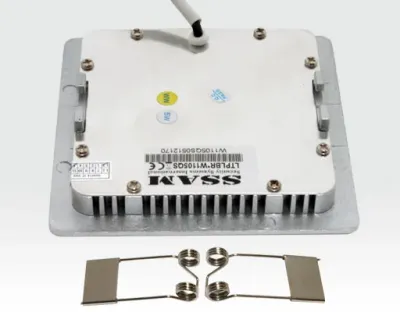 5W LED Paneel silber quadratisch Warm Weiss 350lm 120Grad / 2700-3200K 110x110mm 230VAC — Bild 2