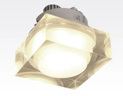 1W LED Einbau Downlight quadratisch dimmbar Warm Weiß / 2700-3200K 90lm 230VAC IP44 110Grad