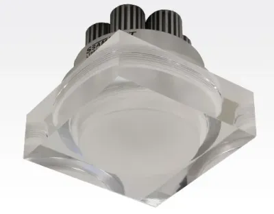 7W LED Einbau Downlight quadratisch dimmbar Warm Weiß / 2700-3200K 630lm 230VAC IP44 110Grad — Bild 2