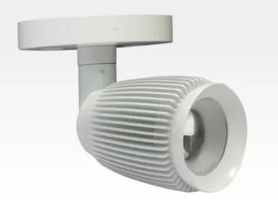 4W LED Fokus Mini Spot mit Halterung weiß rund Warm Weiß / 3000K 220lm 230VAC 21-71Grad -Ausstellungsstück mit kleinen Schönheitsfehler