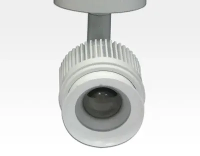 4W LED Fokus Mini Spot mit Halterung weiß rund Warm Weiß / 3000K 220lm 230VAC 21-71Grad -Ausstellungsstück mit kleinen Schönheitsfehler — Bild 3