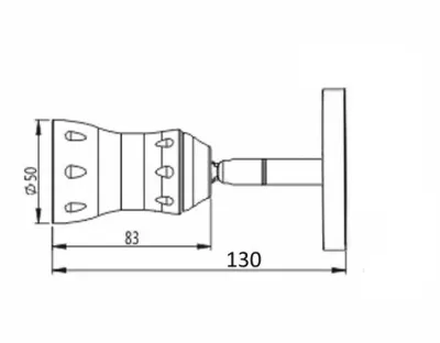 8W LED Fokus Mini Spot mit Halterung silber rund Warm Weiß / 3000K 450lm 230VAC 10-33Grad -Ausstellungsstück mit kleinen Schönheitsfehler — Bild 2