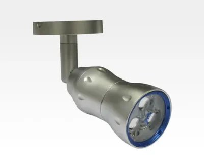 8W LED Fokus Mini Spot mit Halterung silber rund Warm Weiß / 3000K 450lm 230VAC 10-33Grad