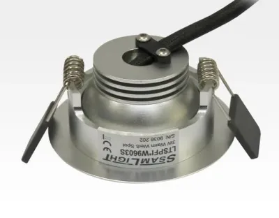 5W LED Fokus Einbauspot silber rund Warm Weiß / 3000K 310lm 230VAC 16-39Grad -Ausstellungsstück mit kleinen Schönheitsfehler — Bild 2