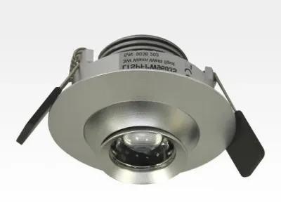 5W LED Fokus Einbauspot silber rund Warm Weiß / 3000K 310lm 230VAC 16-39Grad -Ausstellungsstück mit kleinen Schönheitsfehler