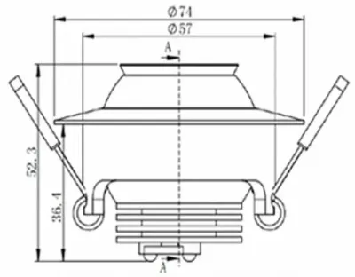 5W LED Fokus Einbauspot silber rund Warm Weiß / 3000K 310lm 230VAC 16-39Grad -Ausstellungsstück mit kleinen Schönheitsfehler — Bild 5