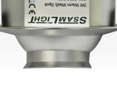 6W LED Fokus Doppel Einbauspot silber rechteckig Warm Weiß / 3000K 400lm 230VAC 10-60Grad -Ausstellungsstück mit kleinen Schönheitsfehler — Bild 4