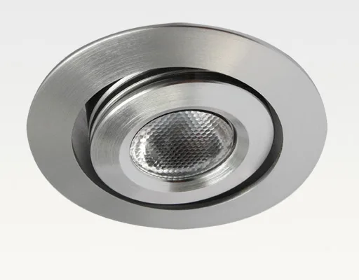 3W LED Miniatur Design Einbau Leuchte Warm Weiß 45Grad / 135lm +/-30 Grad schwenkbar 12VDC -Ausstellungsstück mit kleinen Schönheitsfehler