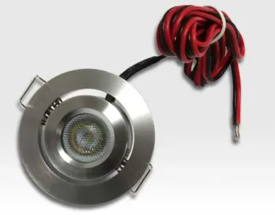 3W LED Miniatur Design Einbau Leuchte Warm Weiß 45Grad / 135lm +/-30 Grad schwenkbar 12VDC -Ausstellungsstück mit kleinen Schönheitsfehler — Bild 4