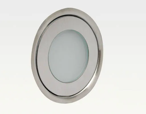 0,42W LED Outdoor Mini-Design Einbau Leuchte rund Warm Weiß / 5lm IP67 Easy Stecker 12VDC -Ausstellungsstück mit kleinen Schönheitsfehler