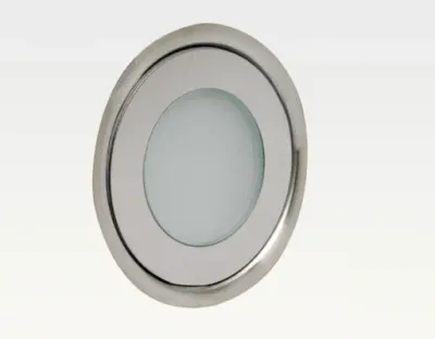 0,42W LED Outdoor Mini-Design Einbau Leuchte rund Warm Weiß / 5lm IP67 Easy Stecker 12VDC -Ausstellungsstück mit kleinen Schönheitsfehler