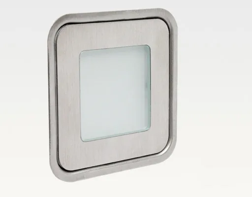 0,56W LED Outdoor Mini-Design Einbau Leuchte quadr. Warm Weiß / 5lm IP67 Easy Stecker 12VDC