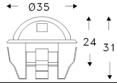 0,23W LED Outdoor Mini-Design Einbau Leuchte rund Warm Weiß / 9lm IP67 Easy Stecker 12VDC — Bild 7