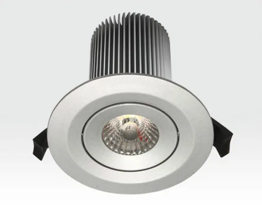 15W LED Einbau Leuchte silber Warm Weiß / IP44 230VAC