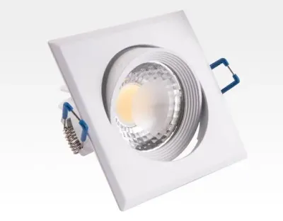 3W LED Einbau Spotleuchte weiß quadratisch Neutral Weiß / 4000-4500K 180lm 230VAC IP44 65Grad - ohne Verpackung mit kleinen Schönheitsfehlern — Bild 3