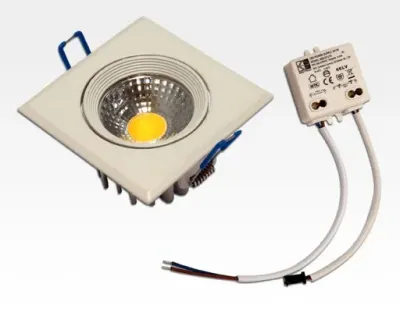 5W LED Einbau Spotleuchte weiß quadratisch Neutral Weiß / 4000-4500K 300lm 230VAC IP44 65Grad -Ausstellungsstück mit kleinen Schönheitsfehler — Bild 5