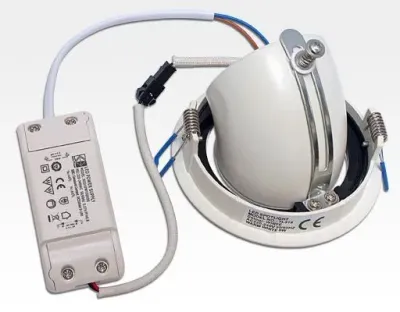8W LED Einbau Spotleuchte weiß rund Neutral Weiß / 4000-4500K 525lm 230VAC IP40 90Grad -Ausstellungsstück mit kleinen Schönheitsfehlern — Bild 5