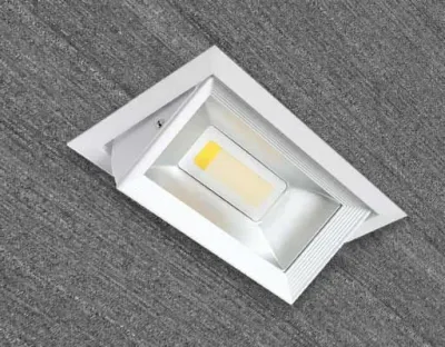 30W LED Einbau Spotleuchte weiß rechteckig Neutral Weiß / 4000-4500K 1800lm 230VAC IP44 120Grad - Ausstellungstücke mit Schönheitsfehler Gehäuse leicht gelblich — Bild 2