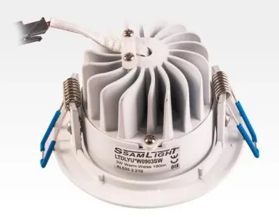 3W LED Einbau Spotleuchte weiß rund Warm Weiß / 2700-3200K 180lm 230VAC IP44 65Grad — Bild 5