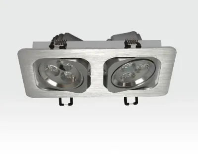 6W LED Einbau Spotleuchte silber rechteckig Warm Weiß / 2700-3200K 360lm 230VAC IP40 120Grad — Bild 4