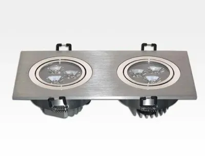 6W LED Einbau Spotleuchte Alu gebürstet rechteckig Warm Weiss / 2700-3200K 1170lm 230VAC IP40 35Grad — Bild 3