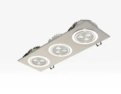 9W LED Einbau Spotleuchte Alu gebürstet rechteckig Warm Weiß / 2700-3200K 585lm 230VAC IP40 35Grad — Bild 6