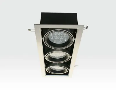 36W LED Einbau Spotleuchte silber rechteckig Warm Weiß / 2700-3200K 2160lm 230VAC IP40 120Grad — Bild 4