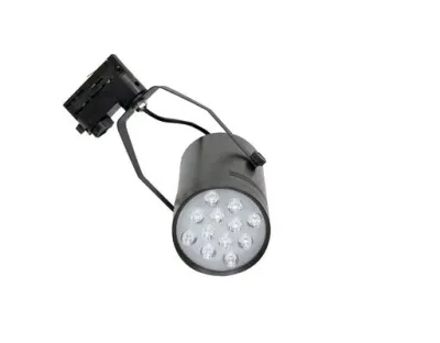 12W LED Leuchte schwarz dimmbar 3 Phasen Schienen 24Grad 1027lm / Neutral Weiss 4000-4500K D100mm 230VAC -Ausstellungsstück mit kleinen Schönheitsfehler — Bild 2