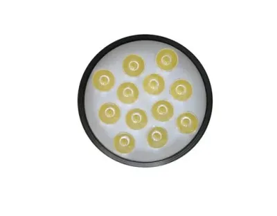 12W LED Leuchte schwarz dimmbar 3 Phasen Schienen 24Grad 1027lm / Neutral Weiss 4000-4500K D100mm 230VAC -Ausstellungsstück mit kleinen Schönheitsfehler — Bild 3