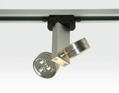 ABVERKAUF 2x3WLED Schienen Doppel Leuchte für 1-Phasen Schiene / silber Neutral Weiss 487lm 30Grad 230VAC
