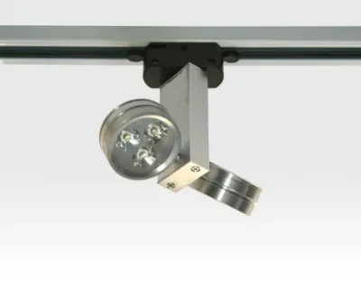 6W 2 x 3-LED Schienen Doppel Leuchte für 3-Phasen Schienen / silber Neutral Weiss 487lm 30Grad 230VAC — Bild 3