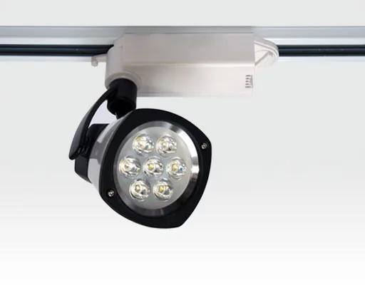 7W LED Schienen Leuchte dimmbar für Ein-Phasen Schienen / weiß Neutral Weiss 674lm 25Grad 230VAC