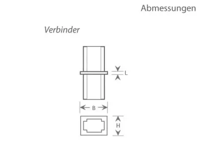 Verbinder für Ein-Phasen Schienen Silber — Bild 3
