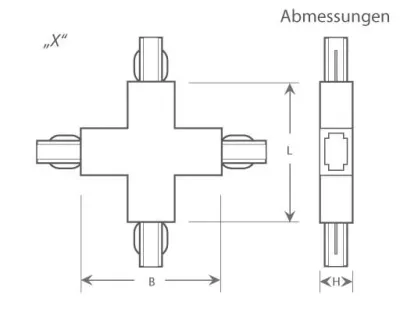 X-Adapter für Ein-Phasen Schienen Weiß — Bild 3