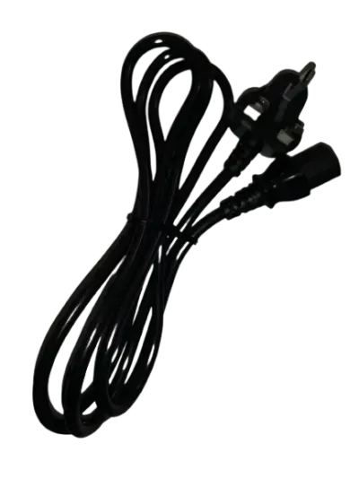 Kaltgeräte Anschlusskabel 2m mit UK Stecker 90Grad / schwarz